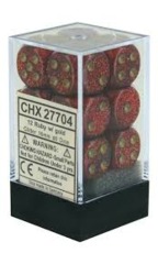 Chessex 12ct 16mm D6 - RD/GD